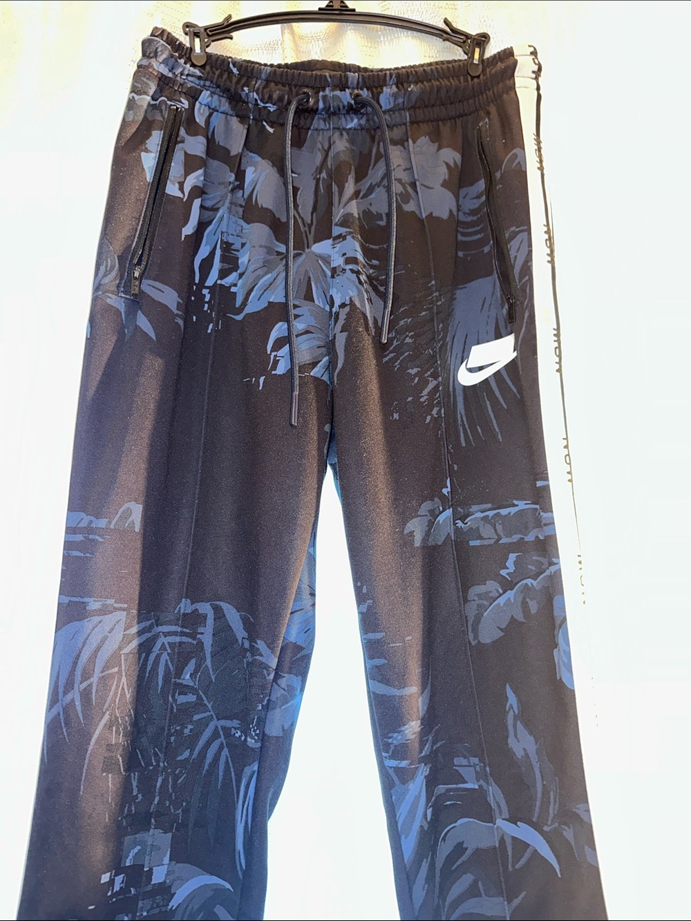 Nike Sportswear Navy Track pants with Blue Print